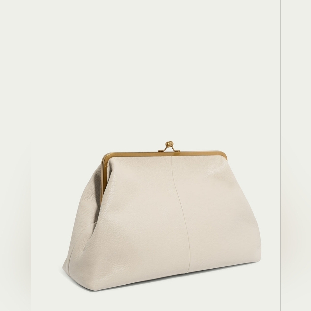 American Learher Co Grace Oversized Kisslock Clutch
